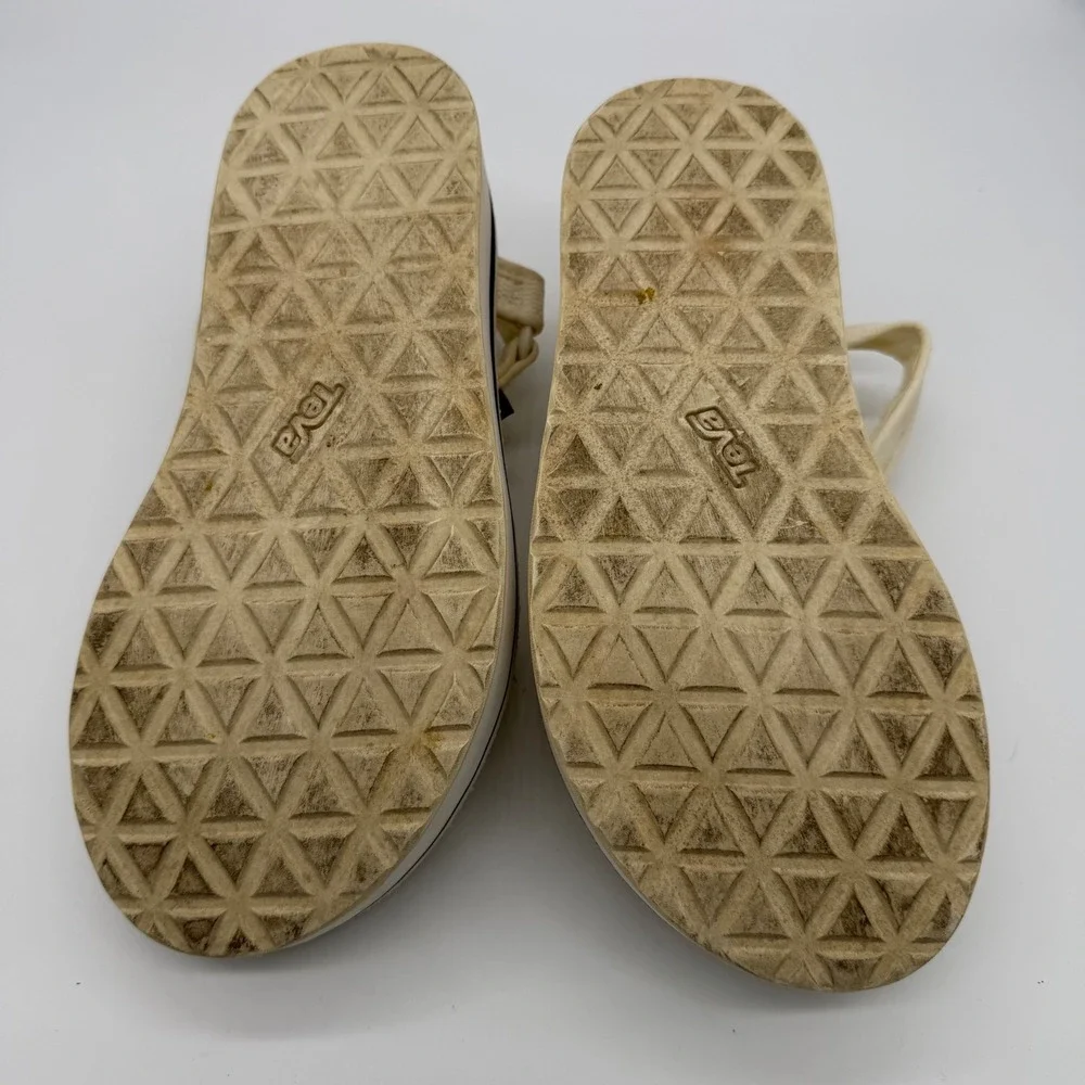 Teva Midform Universal Platform Sandals Cream White 1102451 Womens 8 Sporty